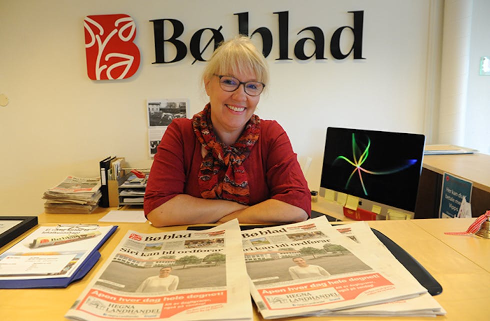 Redaktør Hilde Eika Nesje i Bø blad.