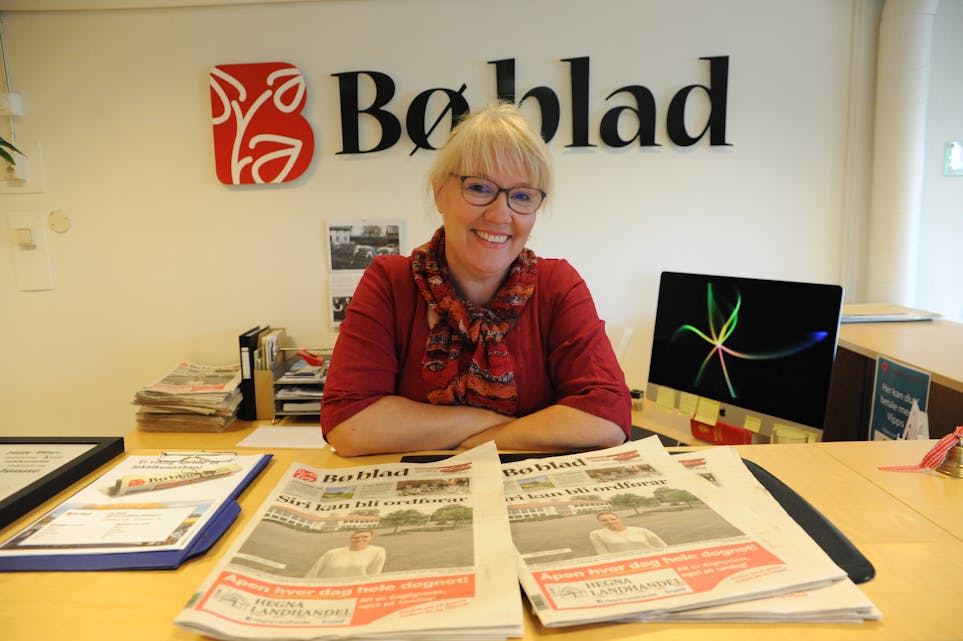 FÅR INNOVASJONSSTØTTE. Redaktør Hilde Eika Nesje og resten av gjengen i Bø blad får støtte til to innovasjonsprosjekt i  lokalavisa for Midt-Telemark.