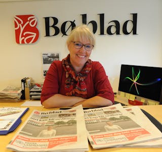 FÅR INNOVASJONSSTØTTE. Redaktør Hilde Eika Nesje og resten av gjengen i Bø blad får støtte til to innovasjonsprosjekt i  lokalavisa for Midt-Telemark.