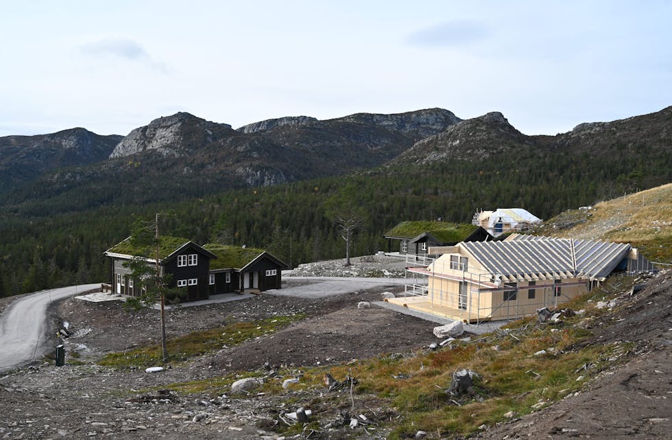 GROSTUL HYTTEFELT: Dette er eit av dei nyaste hyttefelta i nærleiken av Jønnbu. Fleire hytter har blitt ført opp her dei siste åra.