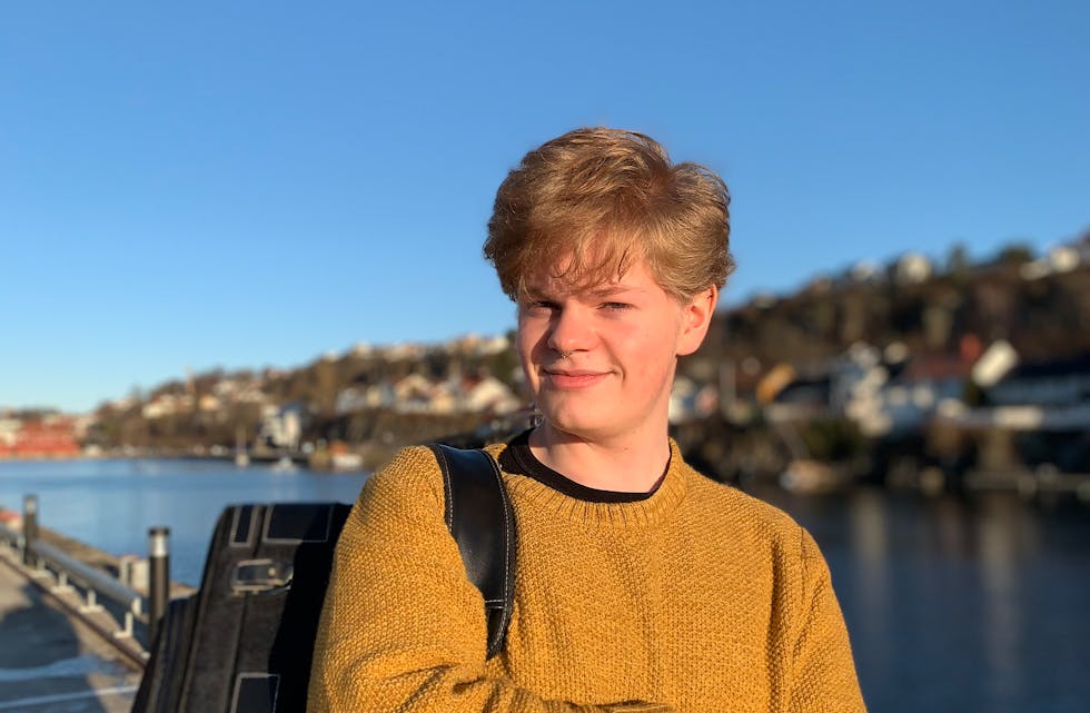 Andrey Fjeldstad (18), leiar i Vestfold og Telemark Sosialistisk Ungdom