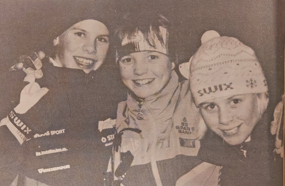 Tre glade jenter i 11-årsklassa: Kristine Aaland, Margrethe Bråthen og Karianne Haugen.