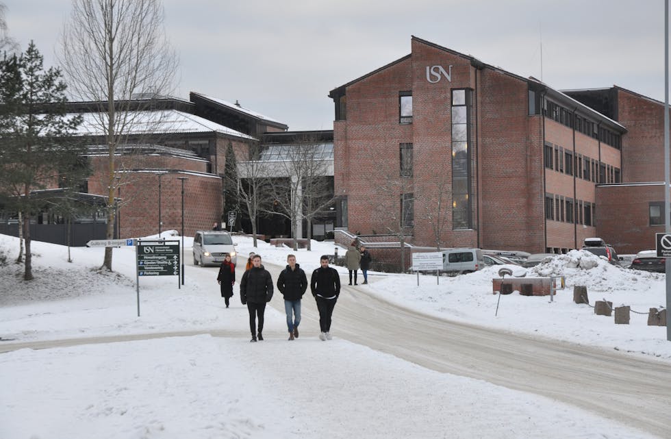 USN Universitetet i Søraust-Noreg Bø campus Bø ute vinter snø
Universitetet i Søraust-Noreg har viktig utdanning for framtida.