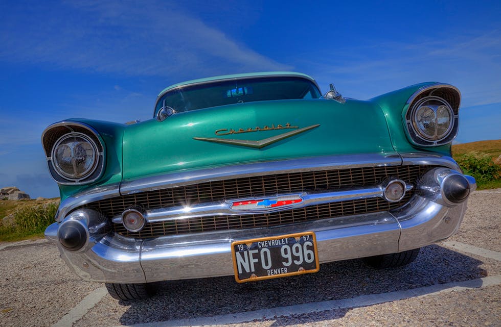 1957 Chevrolet Bel Air, front view, HDR shot