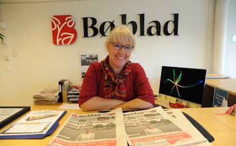 OPPFORDRAR TIL Å LESE MEIR NETTAVIS: Hilde Eika Nesje, redaktør i Bø blad - lokalavis for Midt-Telemark.