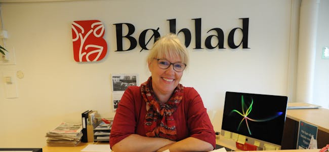 MEDIESTØTTE: Hilde Eika Nesje, redaktør i Bø blad - lokalavis for Midt-Telemark.