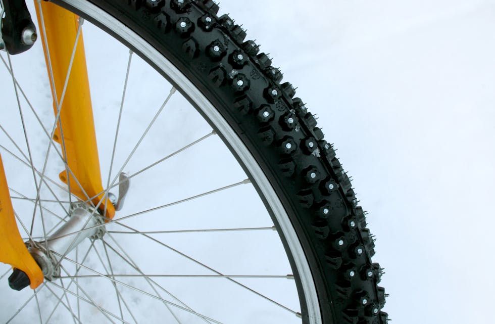 Studded bicycle tire