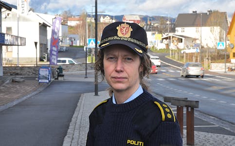 BEKYMRA: Politistasjonsjef Sigrid Dahl er bekymra over utviklinga i ulykkesstatistikken. 