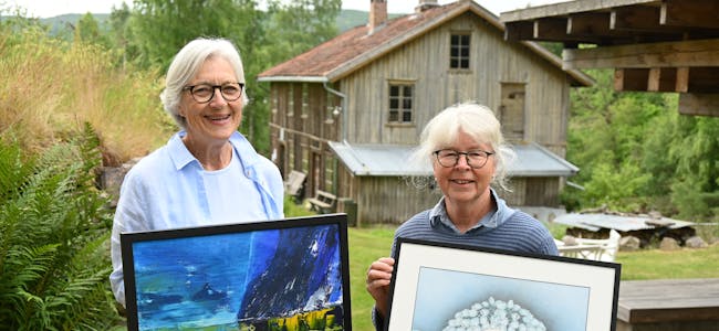 SOMMARUTSTILLING: Aslaug Torstveit og Bergit Kleiv byr på ei fargerik sommarutstilling på Hørte Dampfarveri også i år.