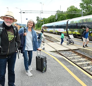 TOGREISE: Laurdag 9. juli startar Jon Jarle Haugen og Ingebjørg Romarheim på den store togreisa i spora til Polis-Kalle. 