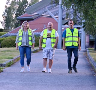 TRE NATTERAVNAR: Hanne Frantzen, Anund Raukleiv og Torbjørn Blichfeldt Dyrland engasjerer seg for å få i gang Natteravn-ordninga denne hausten.