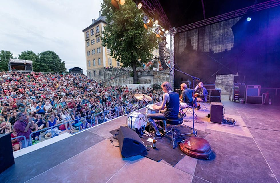 LIVE I TYSKLAND: Mattis Kleppen fortel at det var god stemning då han spela med Ottar Kåsa og Kenneth Kapstad på festival i Tyskland. 