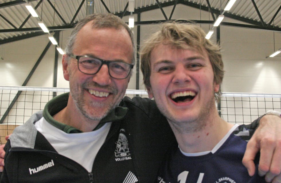 NØGDE KARAR: Frode Tvinde (t.v.) og Jon Engravslia Aarebakk smilte godt på søndag.