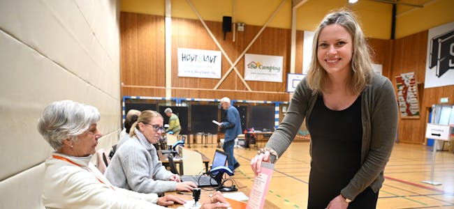 STEMTE PÅ NYTT PARTI: Vibeke Thomesen Taylor bestemte seg for å stemme på eit nytt parti i år.