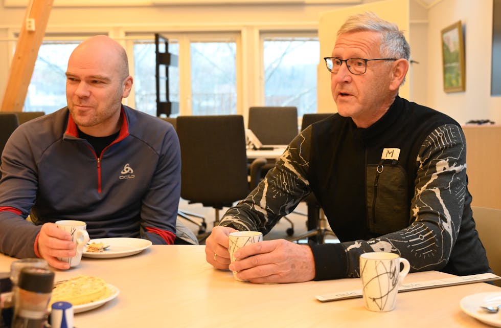 BLEI RØRT: Hans Gunnar Steen (t.v.) og Augon Eika.