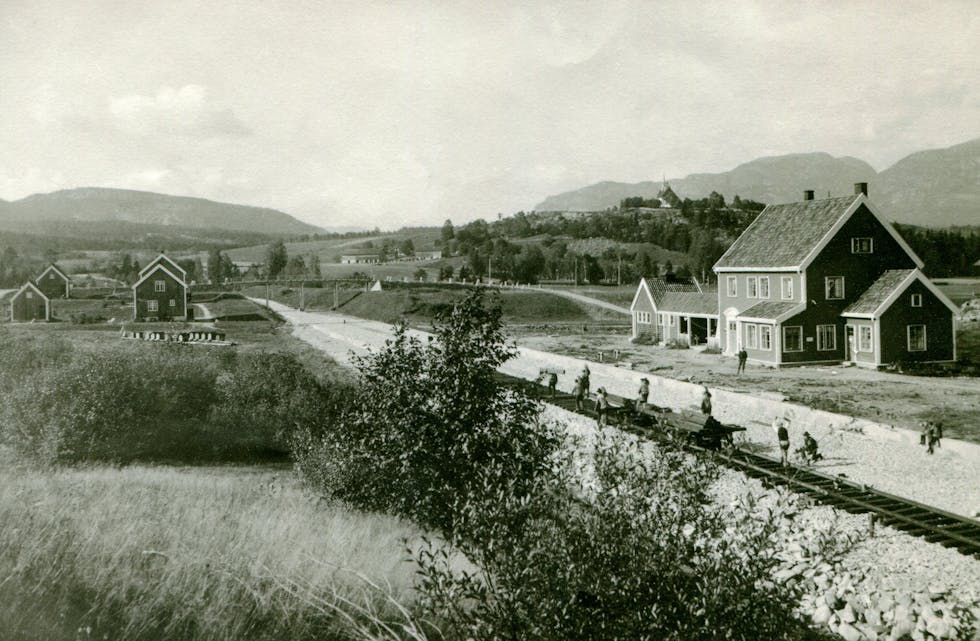 100 år: Bø stasjon i ein tidleg fase.