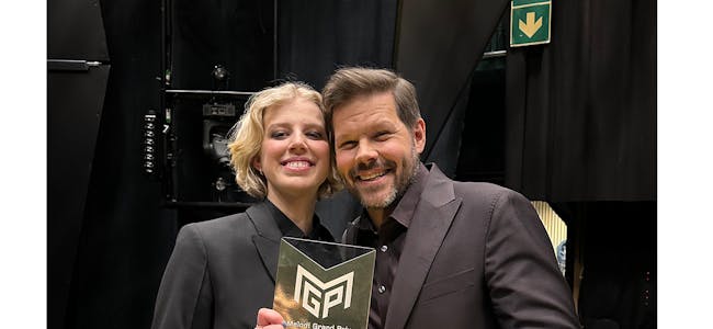 FINALEPLASS: Anne Fagermo og Dag Erik Oksvold etter delfinalen, der dei sikra seg billett til MGP-finalen i Trondheim 3. februar.