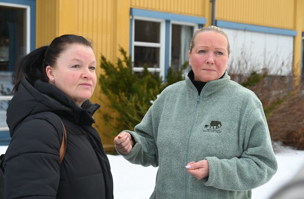 SKUFFA OG OPPGITT: Gardeigar Hege Håkonsen (t.h.) og advokat Ann-Karin H. Bjørbæk etter endt møte på Landbrukets Hus på Brenna.