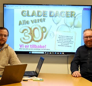 TILBAKE: Morten og Jan Helge Sønstebø nyopnar butikkane sine.